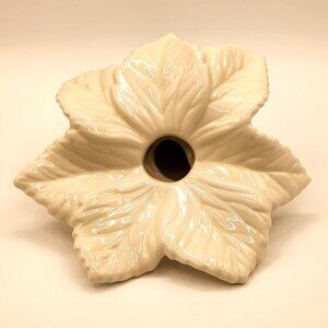 Vtg Epergne Wedding Bouquet Holder White Ceramic Floral Bridal Flower Vase *PICS